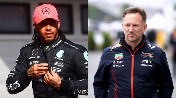 Lewis Hamilton and Christian Horner