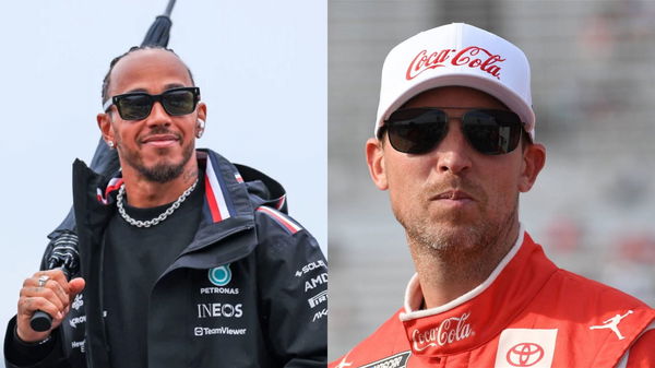 Lewis Hamilton and Denny Hamlin