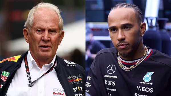 Helmut Marko and Lewis Hamilton