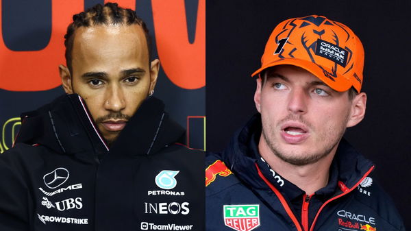 Lewis Hamilton (L)  and Max Verstappen (R)