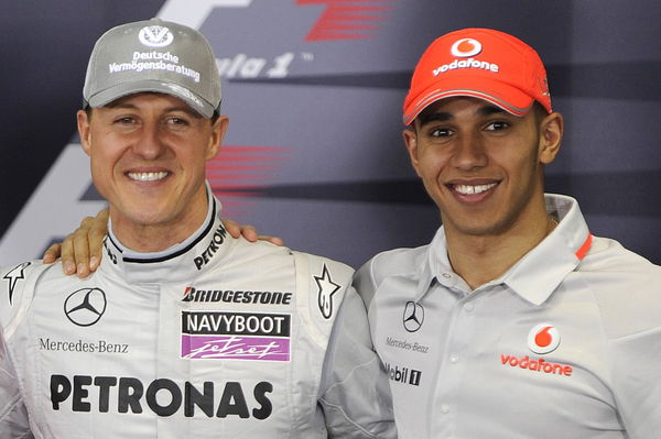 Lewis Hamilton and Michael Schumacher