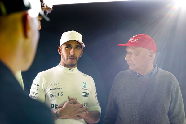 Lewis Hamilton (L) and Niki Lauda (R)