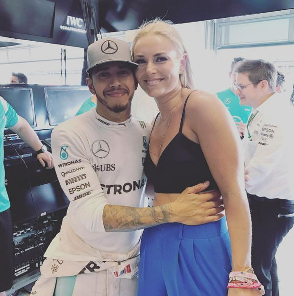 Lindsey Vonn and Lewis Hamilton