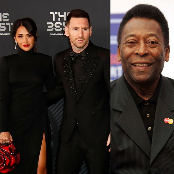 Lionel Messi, Antonella Roccuzzo and Pele