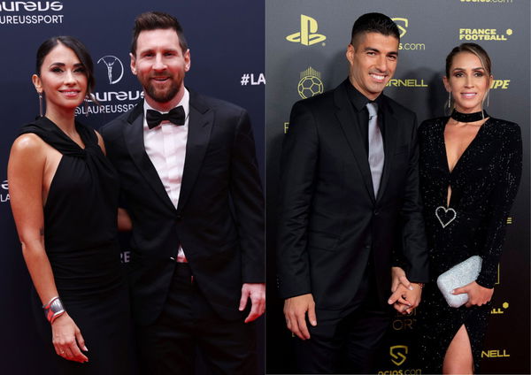 Lionel Messi Luis Suarez Antonela Roccuzzo Sofia Balbi