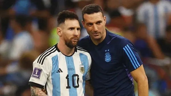 Lionel Messi and Lionel Scaloni