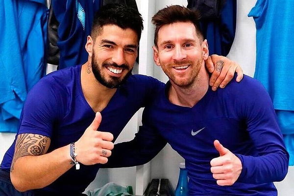 Lionel Messi and Luis Suarez