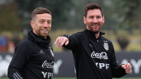 Lionel Messi and Papu Gomez