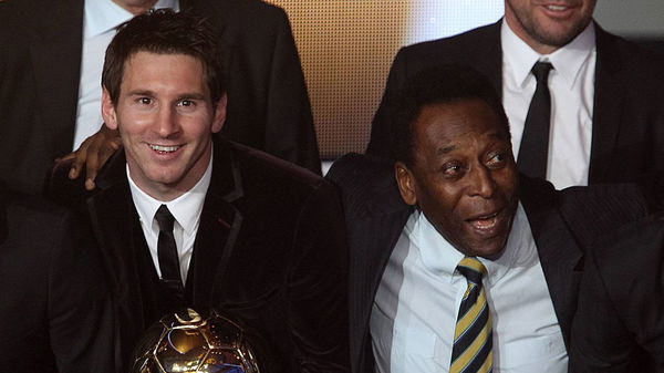 Lionel Messi and Pele