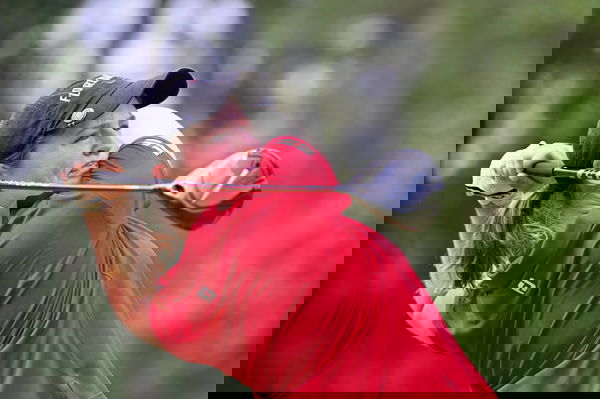 THE WOODLANDS, TX &#8211; APRIL 20: Lottie Woad (ENG)(a) watches her tee shot on 2 during third round of the Chevron Champions