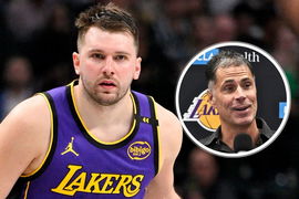Luka Doncic and Rob Pelinka