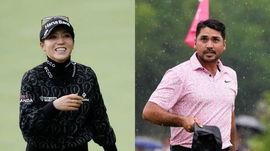 Lydia Ko (L) and Jason Day (R) Collage