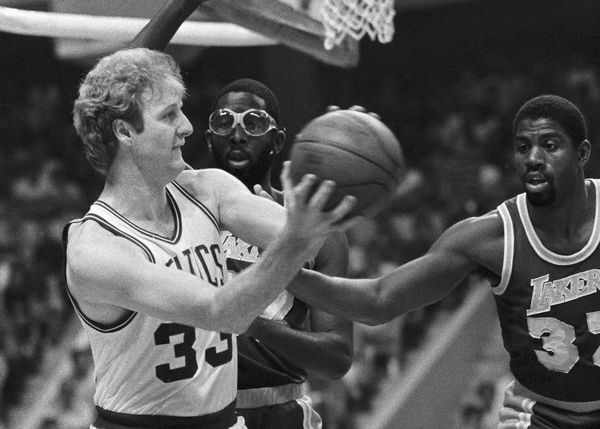 Larry Bird Playing Hard