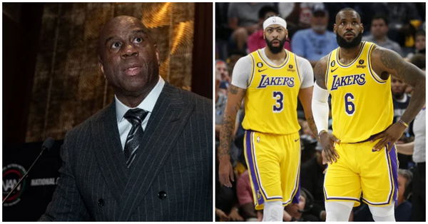 Magic Johnson, Anthony Davis, LeBron James