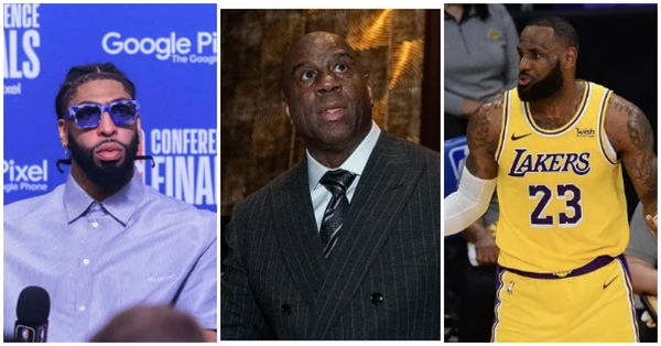 Magic Johnson, LeBron James, Anthony Davis