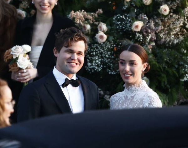 Magnus Carlsen and wife Ella Victoria Malone