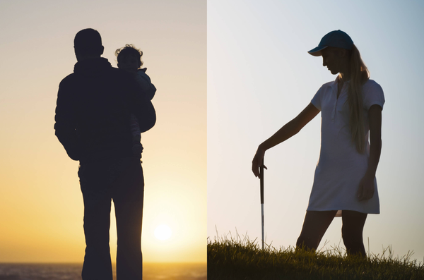 Male and female silhouette