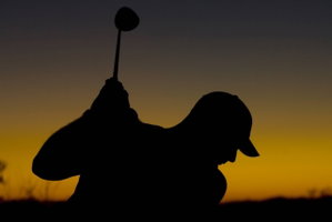 Male golfer silhouette