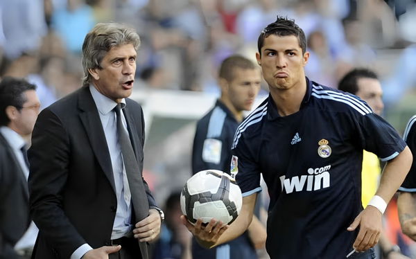 Manuel Pellegrini and Cristiano Ronaldo