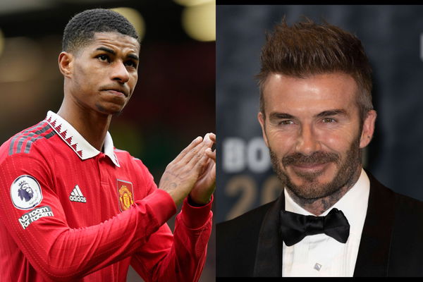 Marcus Rashford and David Beckham