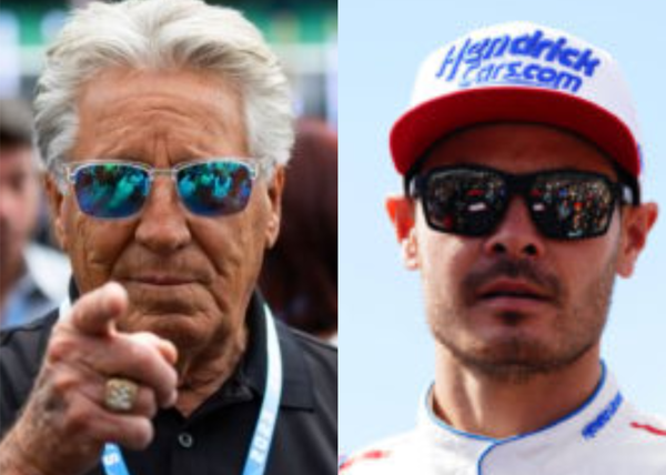 Mario Andretti and Kyle Larson