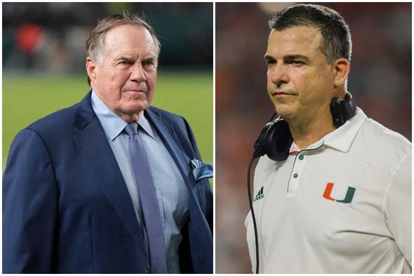 Mario Cristobal and Bill Belichick