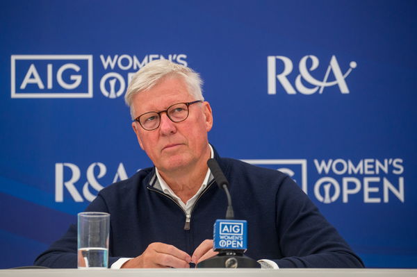 Martin Slumbers Chief Executive of the R&amp;A during a press conference