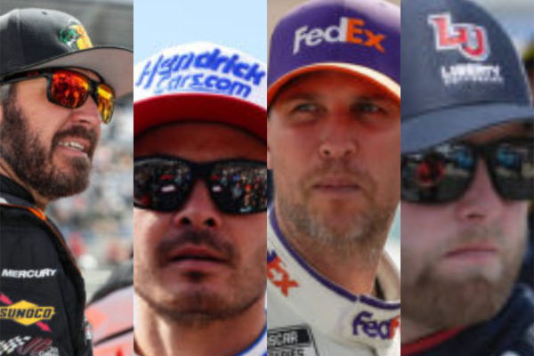 Martin Truex Jr, Denny Hamlin, Kyle Larson and William Byron