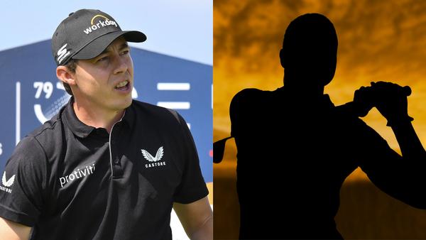 Matt Fitzpatrick with golf silhouette