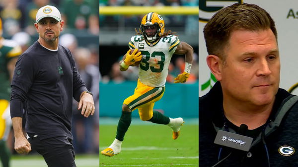 Matt LaFleur, Aaron Jones, Brian Gutekunst