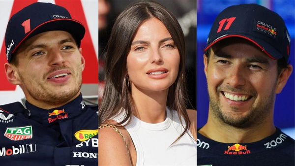 Max Verstappen, Kelly Piquet, and Sergio Perez