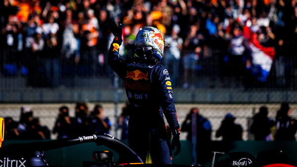 Max Verstappen acknowledging fans