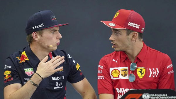 Max Verstappen and Charles Leclerc