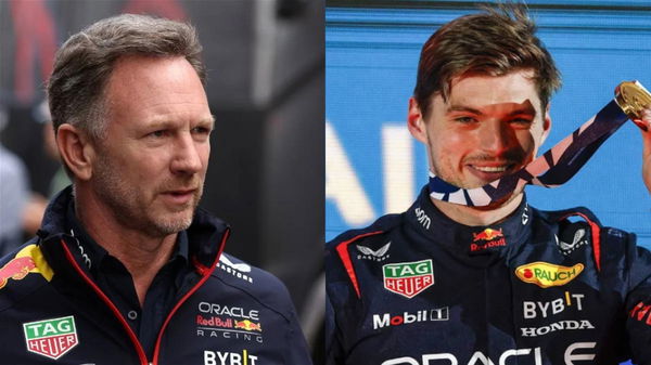 Christian Horner and Max Verstappen