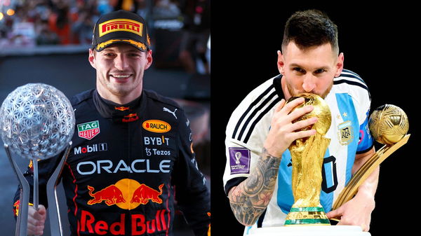 Max Verstappen and Lionel Messi