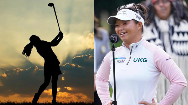 Megan Khang Golfer Silhouette Collage