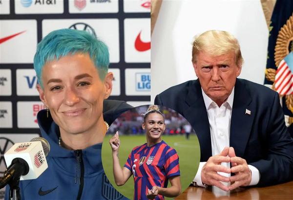 Megan Rapinoe, Trinity Rodman and Donald Trump