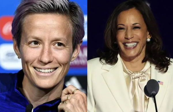 Megan Rapinoe and Kamala Harris