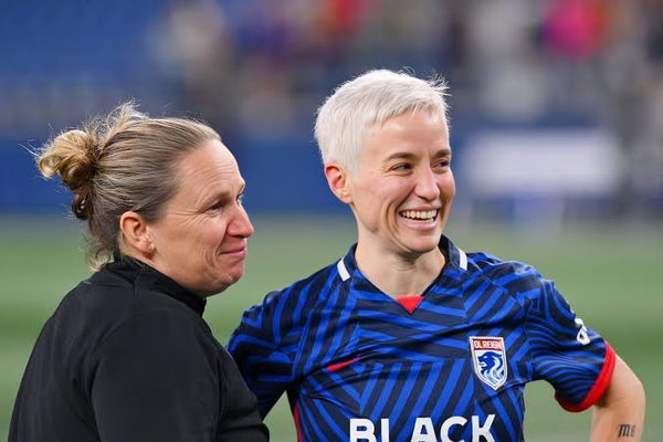 Megan Rapinoe and Laura Harvey NWSL