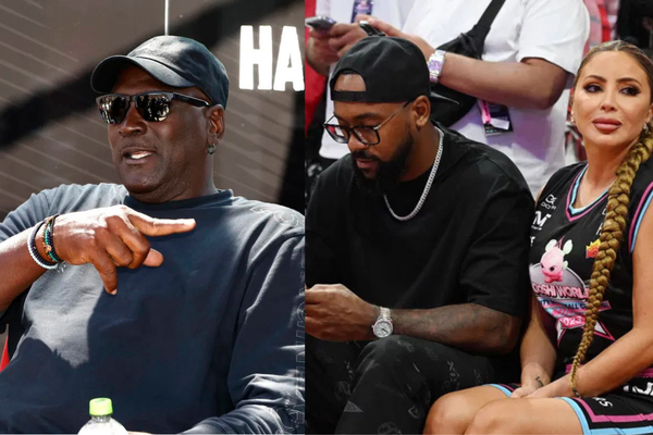 Michael Jordan Larsa Pippen and Marcus Jordan