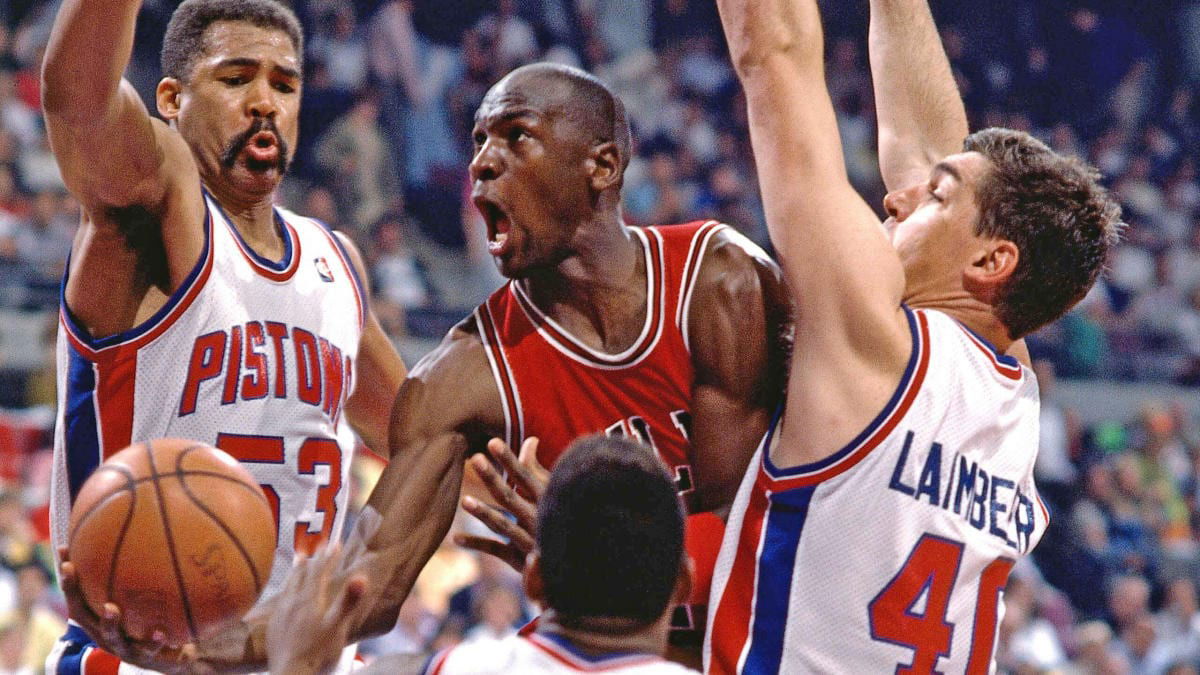 Michael Jordan against the Bad Boys Pistons