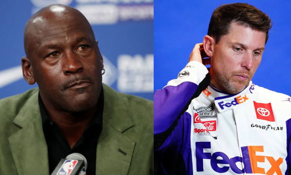 Michael Jordan and Denny Hamlin