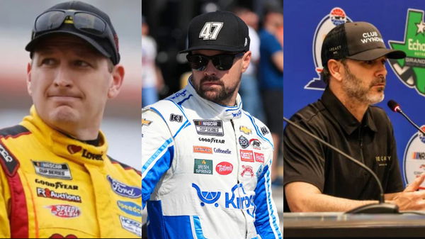 Michael McDowell, Ricky Stenhouse Jr, and Jimmie Johnson