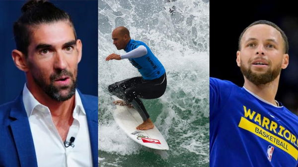 Michael Phelps, Kelly Slater and Stephen Curry