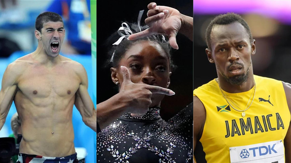 Michael Phelps, Simone Biles, Usain Bolt