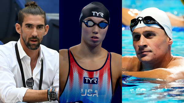 Michael Phelps, Torri Huske and Ryan Lochte