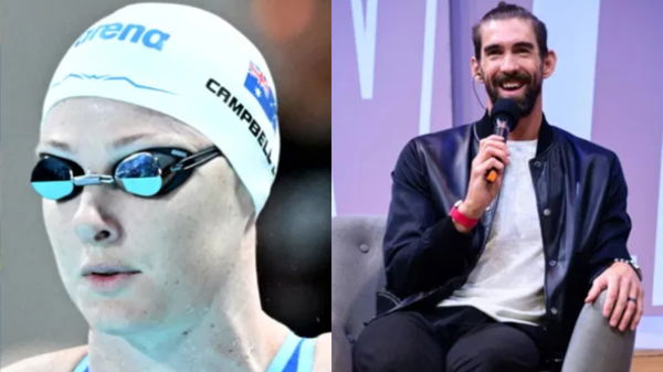 Michael Phelps and Cate Campbell