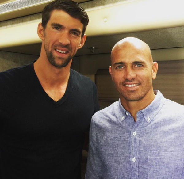 Michael Phelps and Kelly Slater , source_ Instagram