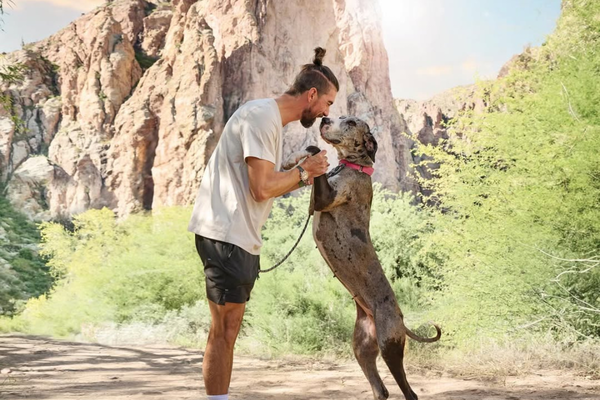 Michael Phelps and dog