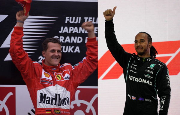 Michael Schumacher and Lewis Hamilton